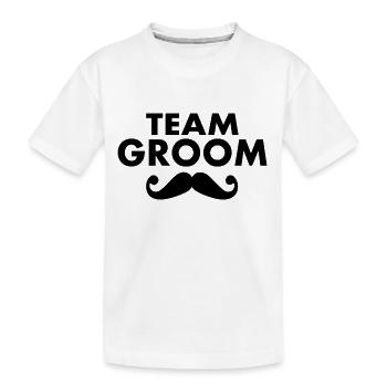 Team groom - Kids' Premium Organic T-Shirt - white - Front