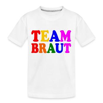 Team braut - Kinder Premium Bio T-Shirt - Weiß - Vorne