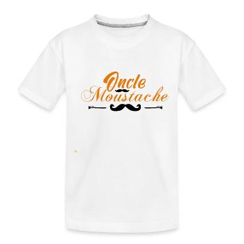 oncle moustache, Idée cadeau d'élégance. - T-shirt bio Premium Enfant - blanc - Devant