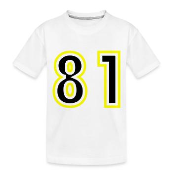 81 Nombre Collège - T-shirt bio Premium Enfant - blanc - Devant