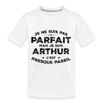 Arthur A First Name, An Attitude Humor Arthur - Kids' Premium Organic T-Shirt - white - Front