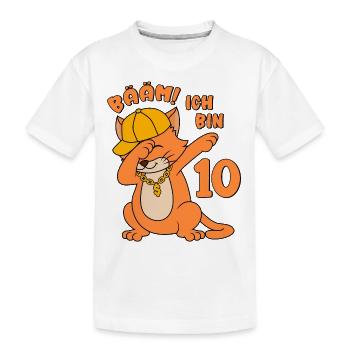 10. Geburtstag - 10 Jahre alt - Bääm! Ich bin 10 - Kinder Premium Bio T-Shirt - Weiß - Vorne