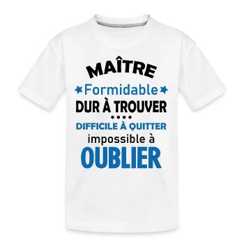 Maître formidable idée cadeau maître d'école - T-shirt bio Premium Enfant - blanc - Devant