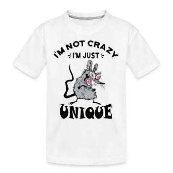 Je ne suis pas folle, je suis juste unique, Weird Mouse - T-shirt bio Premium Enfant - blanc - Devant