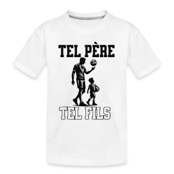 Complicity Dad and Son Football Father's Day - Kids' Premium Organic T-Shirt - white - Front