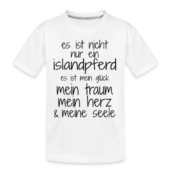 Chevaux islandais Cheval islandais Cadeau islandais Islande - T-shirt bio Premium Enfant - blanc - Devant