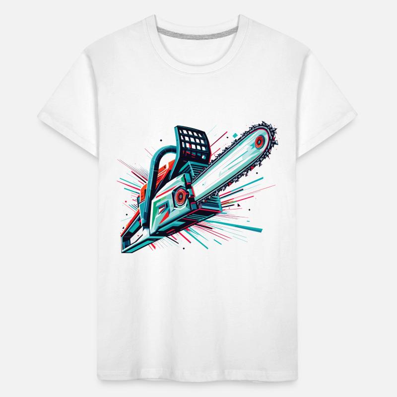Vector Polygon Chainsaw Kids' Premium Organic T-Shirt