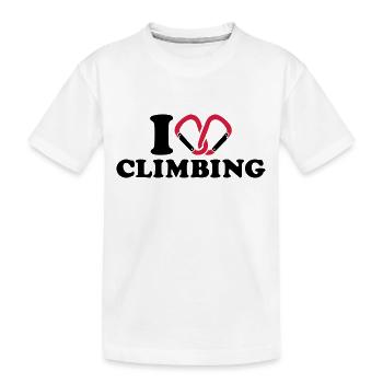I love Climbing - T-shirt bio Premium Enfant - blanc - Devant
