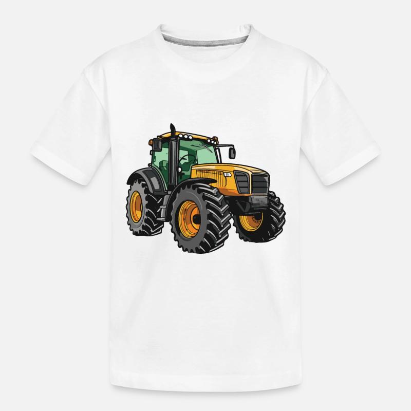 Traktor Symbol - Kinder Premium Bio T-Shirt - Weiß