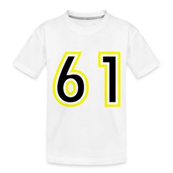 61 Nombre Collège - T-shirt bio Premium Enfant - blanc - Devant