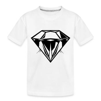 Silhouette symbole bijou diamant - T-shirt bio Premium Enfant - blanc - Devant
