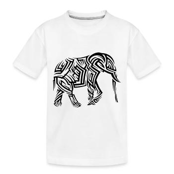 Tatouage tribal d’éléphant - T-shirt bio Premium Enfant - blanc - Devant
