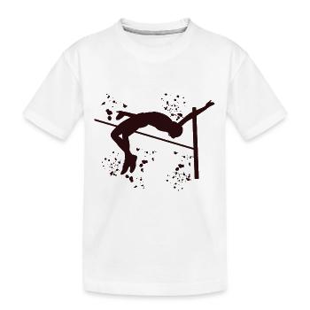 High Jumper Watercolor High Jump - Kids' Premium Organic T-Shirt - white - Front