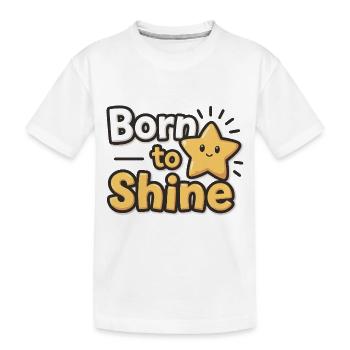 Né pour briller – Strahlender Stern - T-shirt bio Premium Enfant - blanc - Devant
