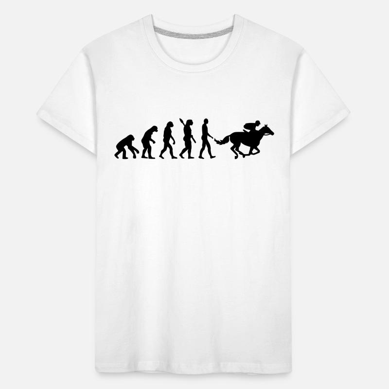 Évolution Course de chevaux T-shirt bio Premium Enfant