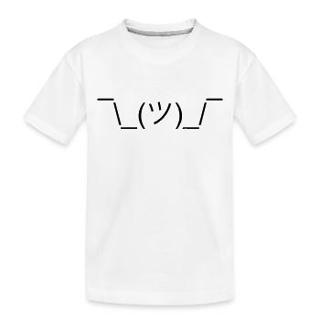 le style Shruggie Emojicon. Cadeau. idée cadeau - T-shirt bio Premium Enfant - blanc - Devant