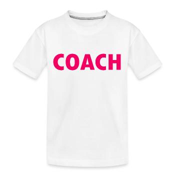Coach - T-shirt bio Premium Enfant - blanc - Devant