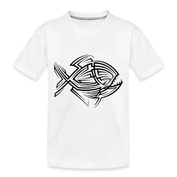 Tatouage tribal Piranha - T-shirt bio Premium Enfant - blanc - Devant