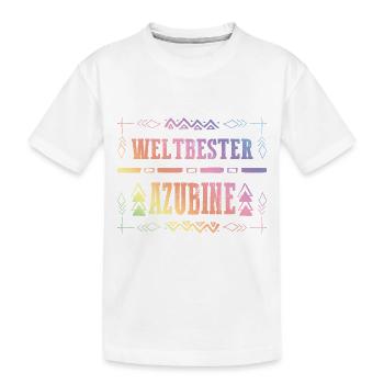 Premium Azubine - Kinder Premium Bio T-Shirt - Weiß - Vorne