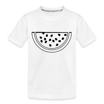 Wassermelone Melone - Kinder Premium Bio T-Shirt - Weiß - Vorne