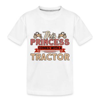 Tractor Cattle Breeder Farmer Gift - Kids' Premium Organic T-Shirt - white - Front