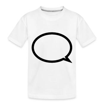 Sprechblase - Kinder Premium Bio T-Shirt - Weiß - Vorne