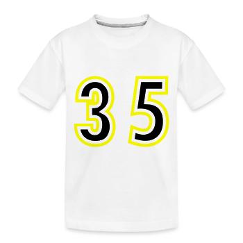 35 Zahl College - Kinder Premium Bio T-Shirt - Weiß - Vorne