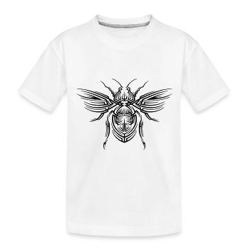 Honigbiene Tribal Tattoo - Kinder Premium Bio T-Shirt - Weiß - Vorne