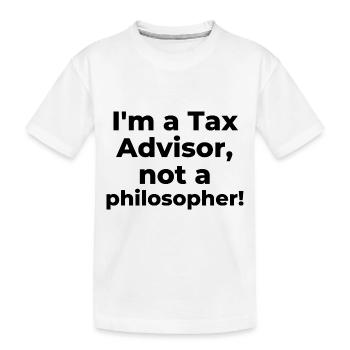 Je suis un conseiller fiscal, pas un philosophe - T-shirt bio Premium Enfant - blanc - Devant