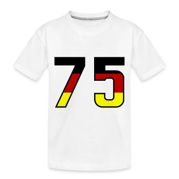 Symbole de numéro 75 Allemagne - T-shirt bio Premium Enfant - blanc - Devant