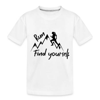 Trail Running - Kinder Premium Bio T-Shirt - Weiß - Vorne
