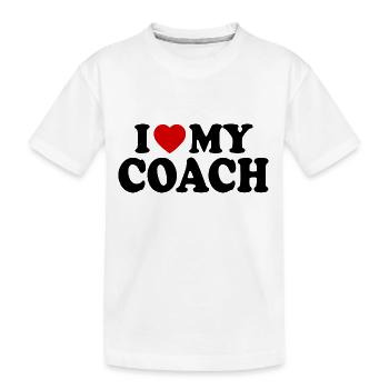 I love my coach - T-shirt bio Premium Enfant - blanc - Devant
