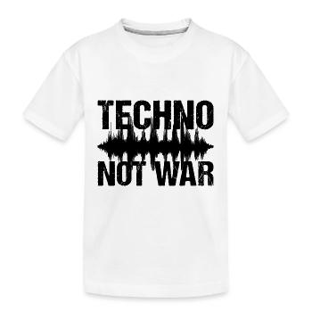 Techno Not War Peace Musik Techno - Kinder Premium Bio T-Shirt - Weiß - Vorne