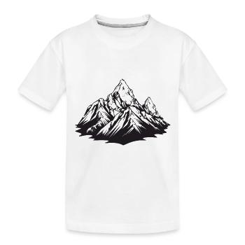 Paysage De Montagnes - T-shirt bio Premium Enfant - blanc - Devant