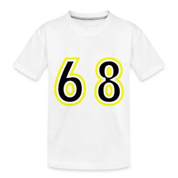 68 Zahl College - Kinder Premium Bio T-Shirt - Weiß - Vorne