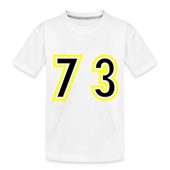 73 Nombre Collège - T-shirt bio Premium Enfant - blanc - Devant