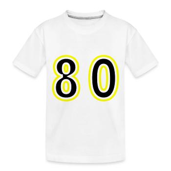 80 Zahl College - Kinder Premium Bio T-Shirt - Weiß - Vorne