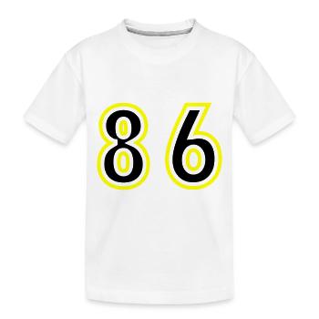 86 Zahl College - Kinder Premium Bio T-Shirt - Weiß - Vorne