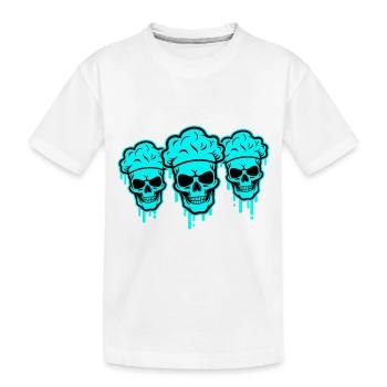 Chefkoch Skelett - Kinder Premium Bio T-Shirt - Weiß - Vorne