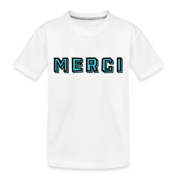 MAÎTRESSE. MAITRE. MERCI. MERCI MAÎTRESSE. MAITRE - T-shirt bio Premium Enfant - blanc - Devant