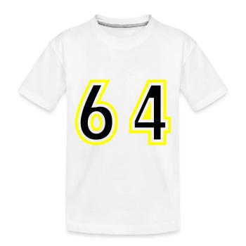 64 Nombre Collège - T-shirt bio Premium Enfant - blanc - Devant