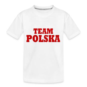 Team polska - Kids' Premium Organic T-Shirt - white - Front