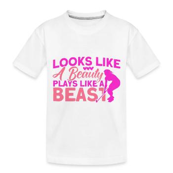 Hallen Feldhockey Mannschaftssport Feldhockey Spie - Kinder Premium Bio T-Shirt - Weiß - Vorne