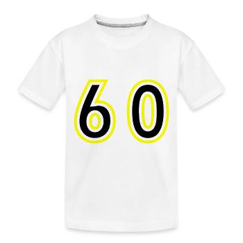 60 Zahl College - Kinder Premium Bio T-Shirt - Weiß - Vorne
