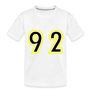 92 Zahl College - Kinder Premium Bio T-Shirt - Weiß - Vorne