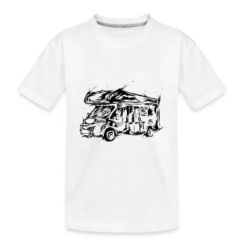 Camping caravane - T-shirt bio Premium Enfant - blanc - Devant
