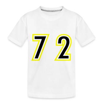 72 Zahl College - Kinder Premium Bio T-Shirt - Weiß - Vorne