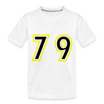 79 Zahl College - Kinder Premium Bio T-Shirt - Weiß - Vorne