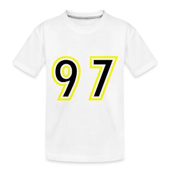 97 Nombre Collège - T-shirt bio Premium Enfant - blanc - Devant