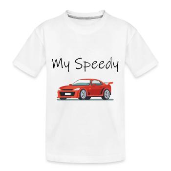 speddy car - Kinder Premium Bio T-Shirt - Weiß - Vorne